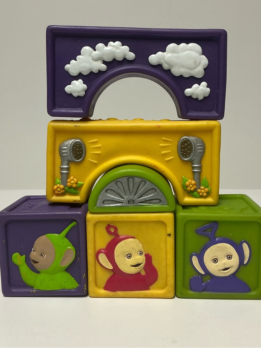 Vintage Teletubbies Soft Stacking Blocks Set- Partial Set 1998 Playskool/Hasbro